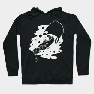 Polluted Ocean - Plastic Bag Eating Fish - Fight Plastic Pollution Climate Change Hoodie